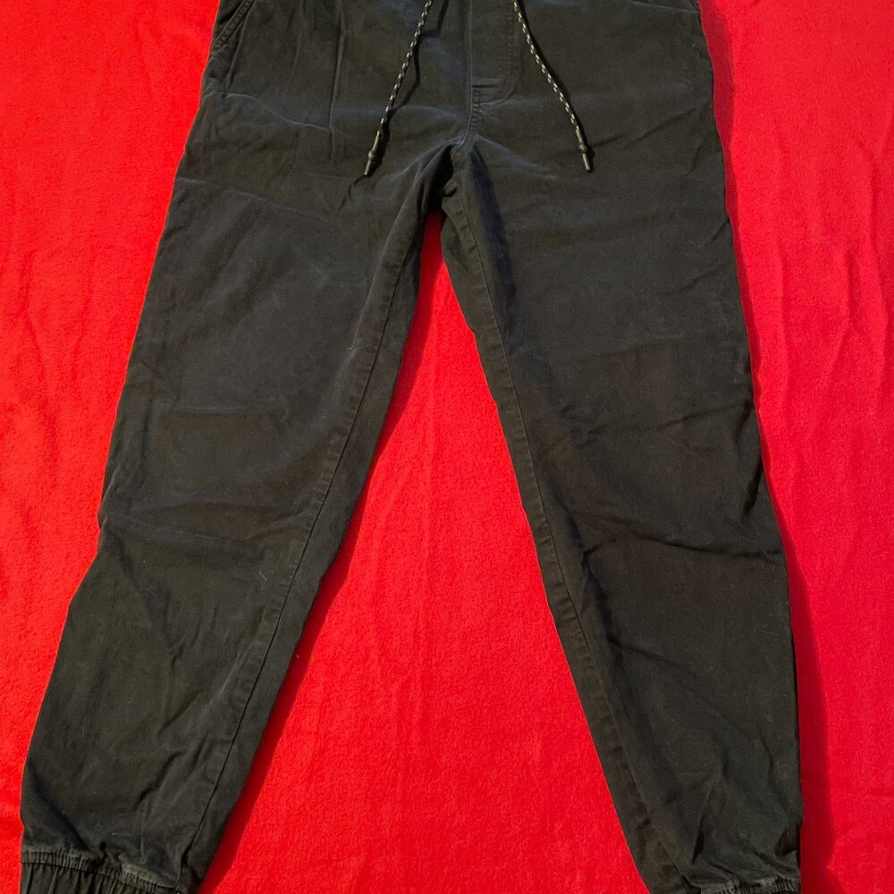 American Eagle SZ M Black Extreme Flex Elastic Hem Drawstring Jogger Pants